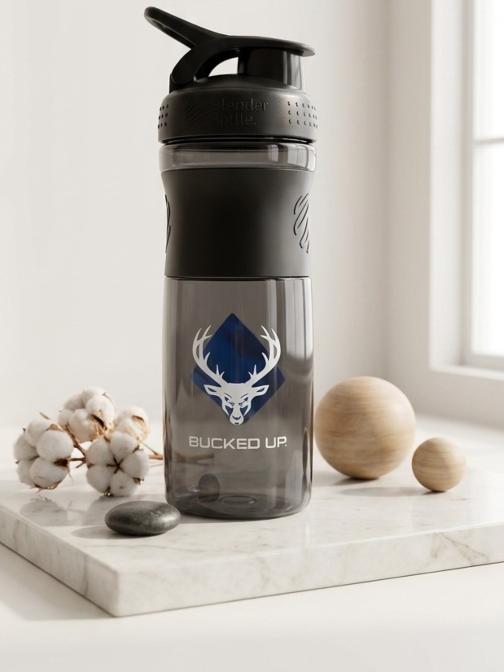 BlenderBottle Black and Gray Shaker Bottle